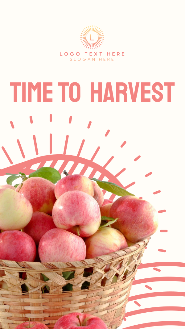 Harvest Apples Instagram Story Design Image Preview