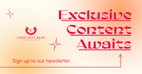 Join Our Newsletter Facebook Ad Preview