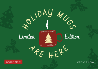 Holiday Mug Postcard Image Preview