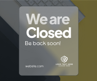 Modern Business We're Closed Facebook Post Preview