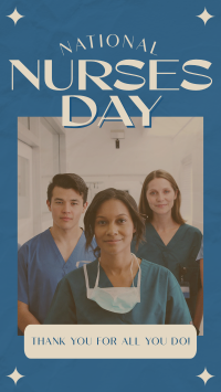 Retro Nurses Day Facebook story Image Preview